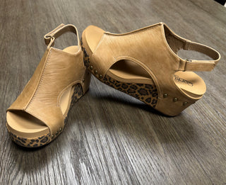 Corkys "Carley" in Taupe Smooth Leopard