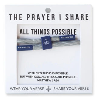 All Things Possible Bracelet in Grey/Navy
