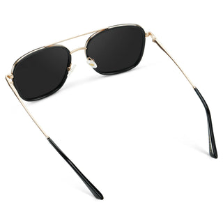 Gia in Black/Black Lens Polarized Sunglasses