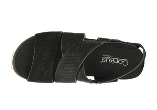 Corkys "Guilty Pleasure" in Black Faux Suede Wedges