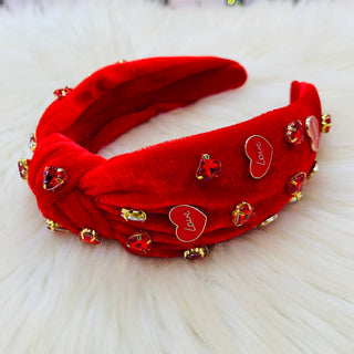 Knotted Headband With Sweet-Heart Candy Details (6 colors)