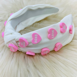 Knotted Headband With Sweet-Heart Candy Details (6 colors)