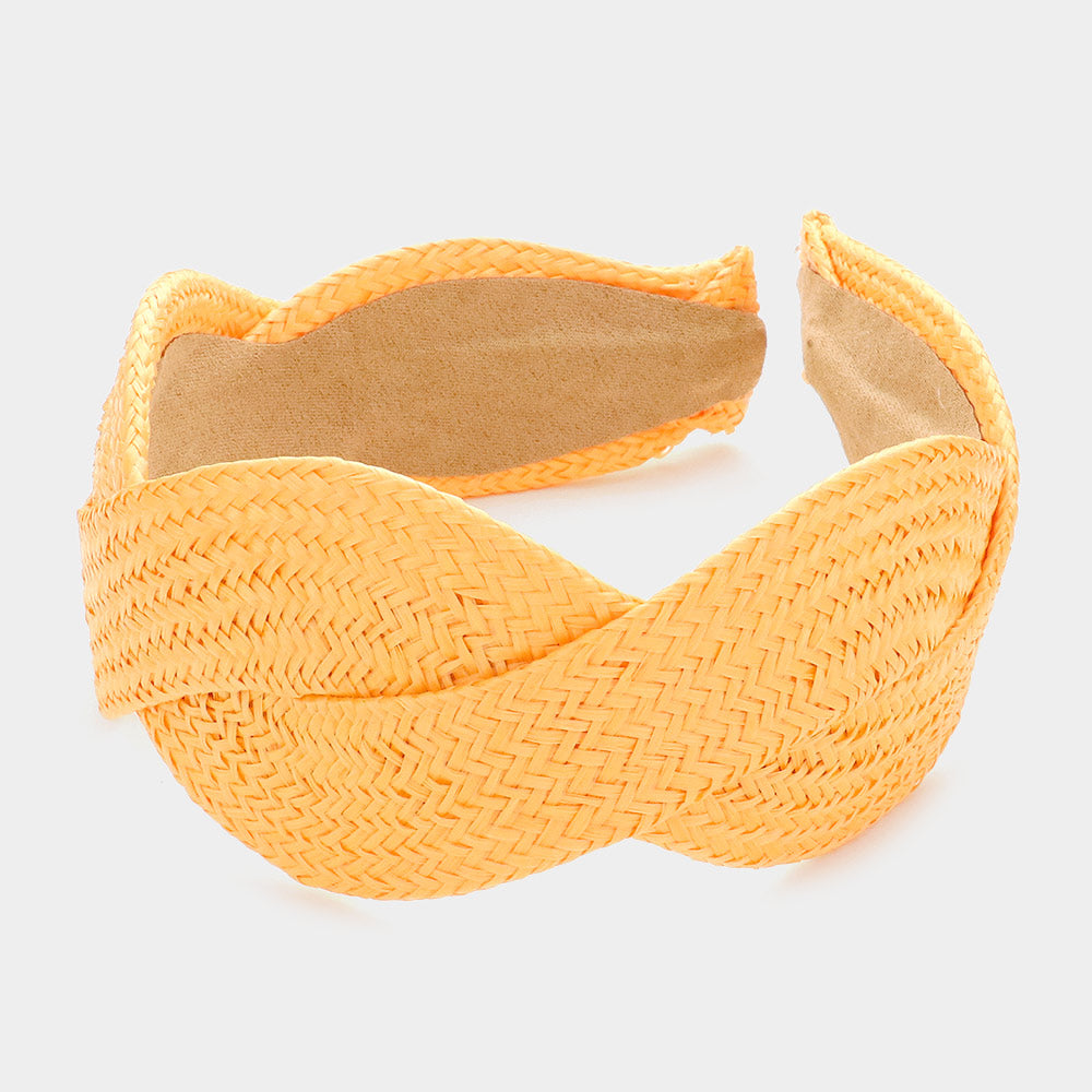 Twisted Wavy Straw Headband (2 colors)