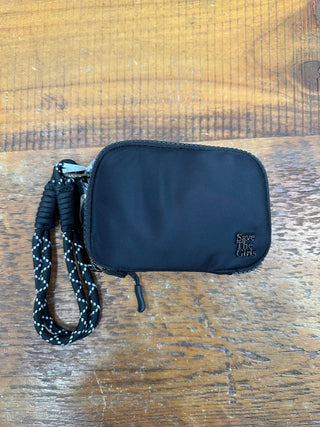 Save The Girls Active Rope Wristlet w/ RFID Double Zipper Pouch
