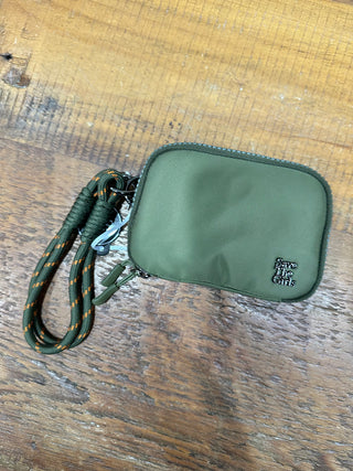 Save The Girls Active Rope Wristlet w/ RFID Double Zipper Pouch