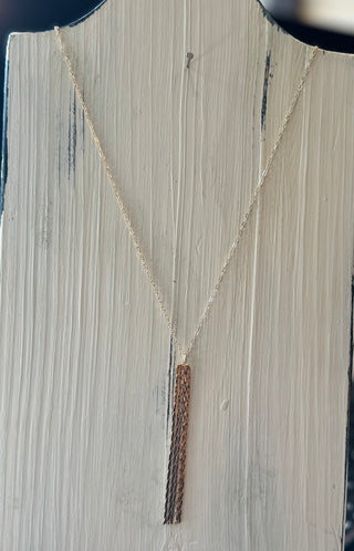 Gold or Silver Multi Tassel Chain Necklace