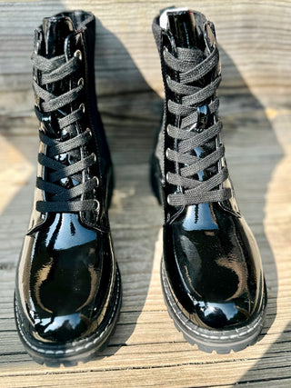 Corkys "Creep It Real" Boot in Black Patent Final Sale