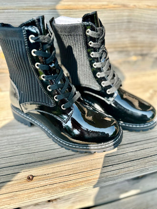 Corkys "Creep It Real" Boot in Black Patent Final Sale
