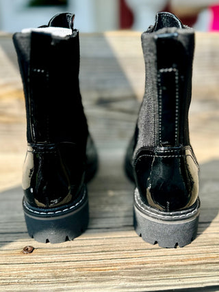Corkys "Creep It Real" Boot in Black Patent Final Sale