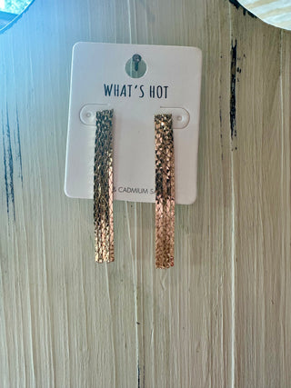 Gold or Silver Multi Chain Bar Earring