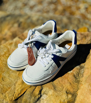 "Alta" White/Royal Blue Sneaker Final Sale