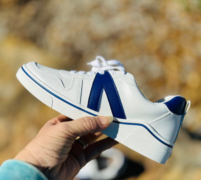 White/Royal Blue Sneaker