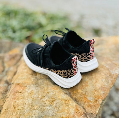 Corkys "Soft Serve" Sneaker in Leopard and Black