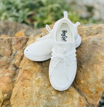 Corkys Hey Girl "Soft Serve" Sneaker in White Chunky Glitter