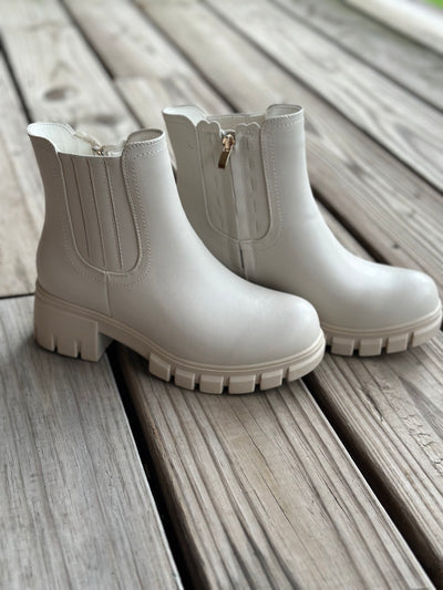 Corkys "As If" Boot in Ivory Final Sale
