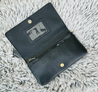 JOY SUSAN BLACK EVERLY ORGANIZER FLAP CROSSBODY