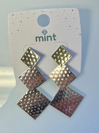 Sophia's Corner Triple Metal Dropdown Earrings (2 Colors)