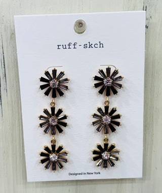 Crystal Flower Earrings (2 Colors)