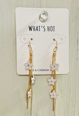 Gold Chain w/Epoxy Flower (3 Colors)