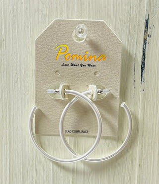 Matte Gold or Silver Thin Hoop Earring