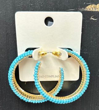 45mm Seedbead Hoops (3 colors)