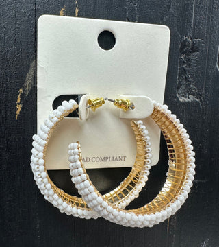45mm Seedbead Hoops (3 colors)