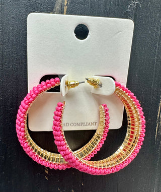 45mm Seedbead Hoops (3 colors)