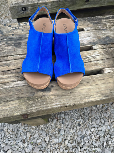 Carley Platform Wedge in Electric Blue by Corky's