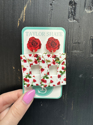 Taylor Shaye Derby "Run for the Roses" Drop Earrings