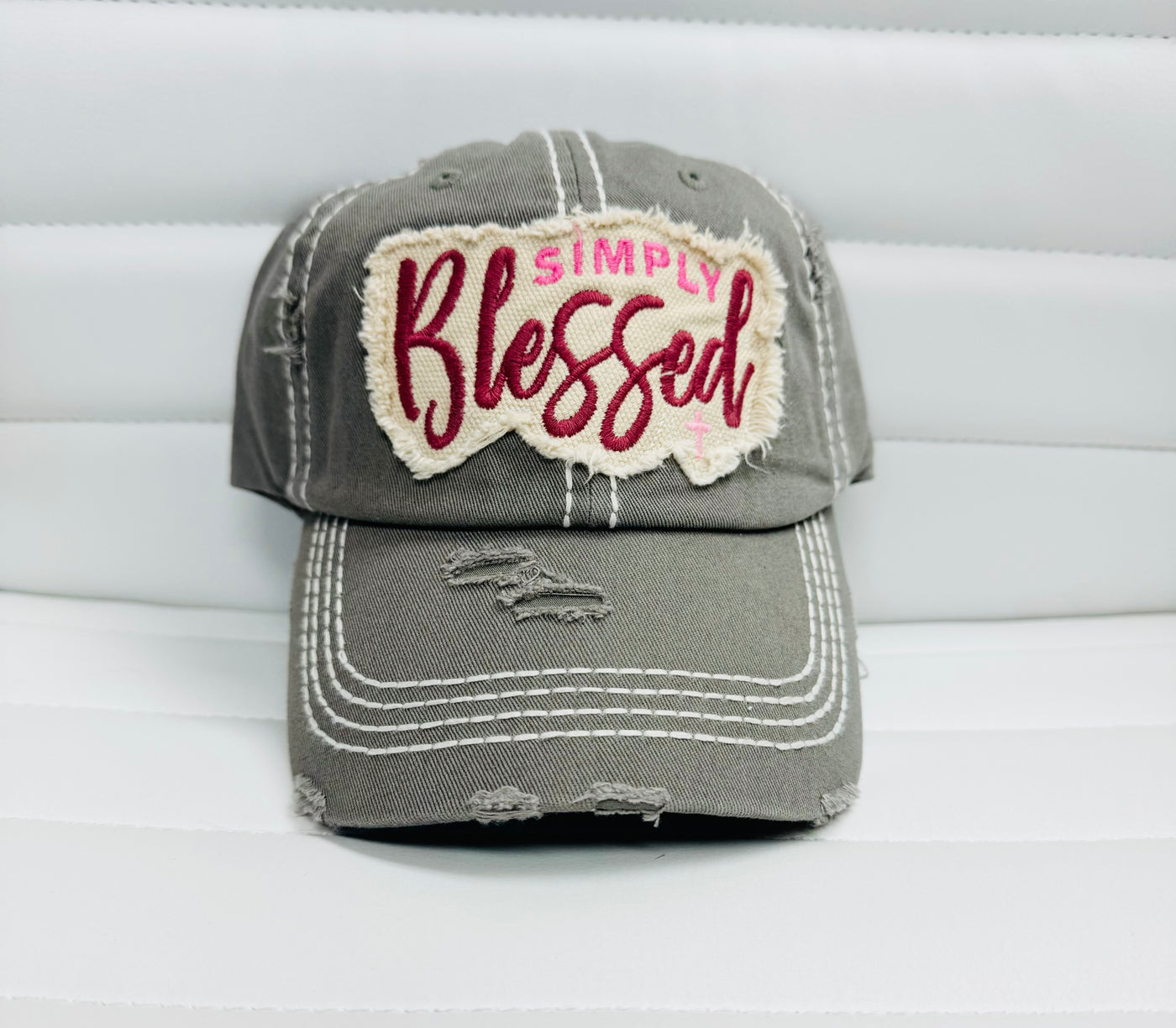 "Simply Blessed" Vintage Distressed Cap