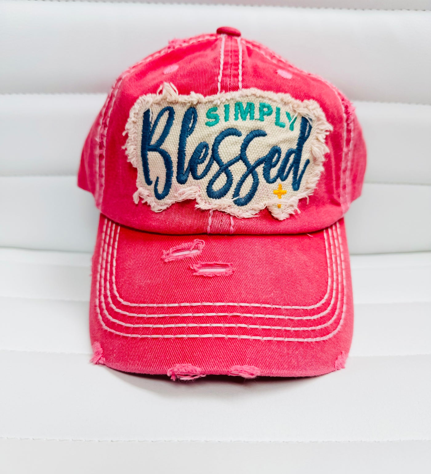 "Simply Blessed" Vintage Distressed Cap