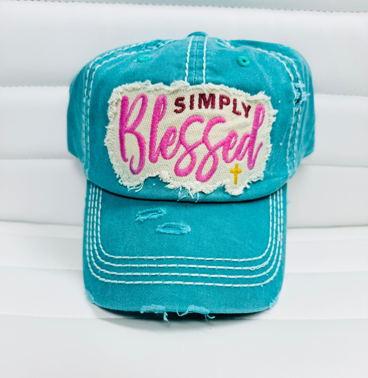 "Simply Blessed" Vintage Distressed Cap