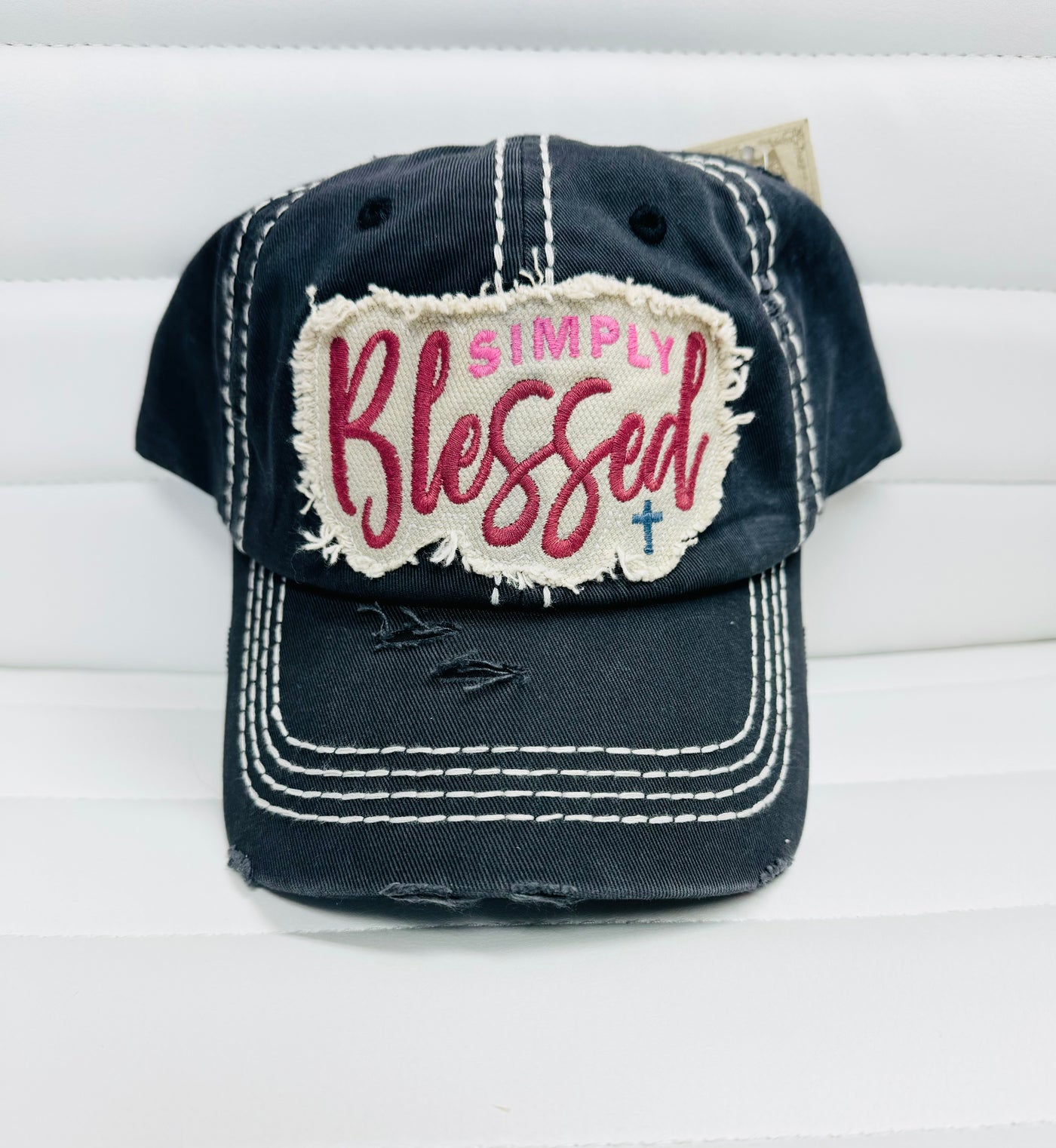 "Simply Blessed" Vintage Distressed Cap