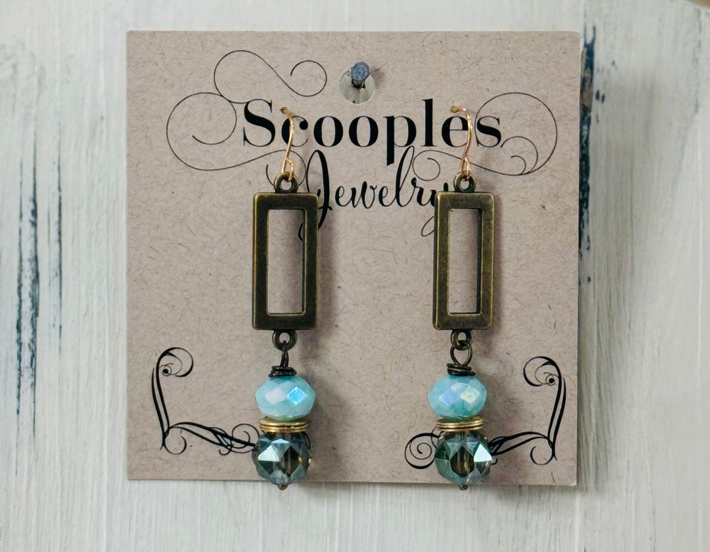 Scooples Aqua Sorbet Crystal Earring