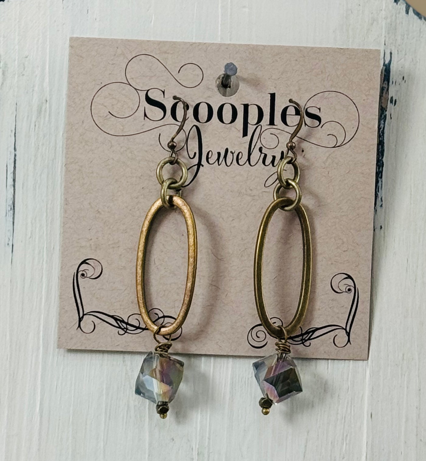 Scooples Vintage Midnight Drop Earrings