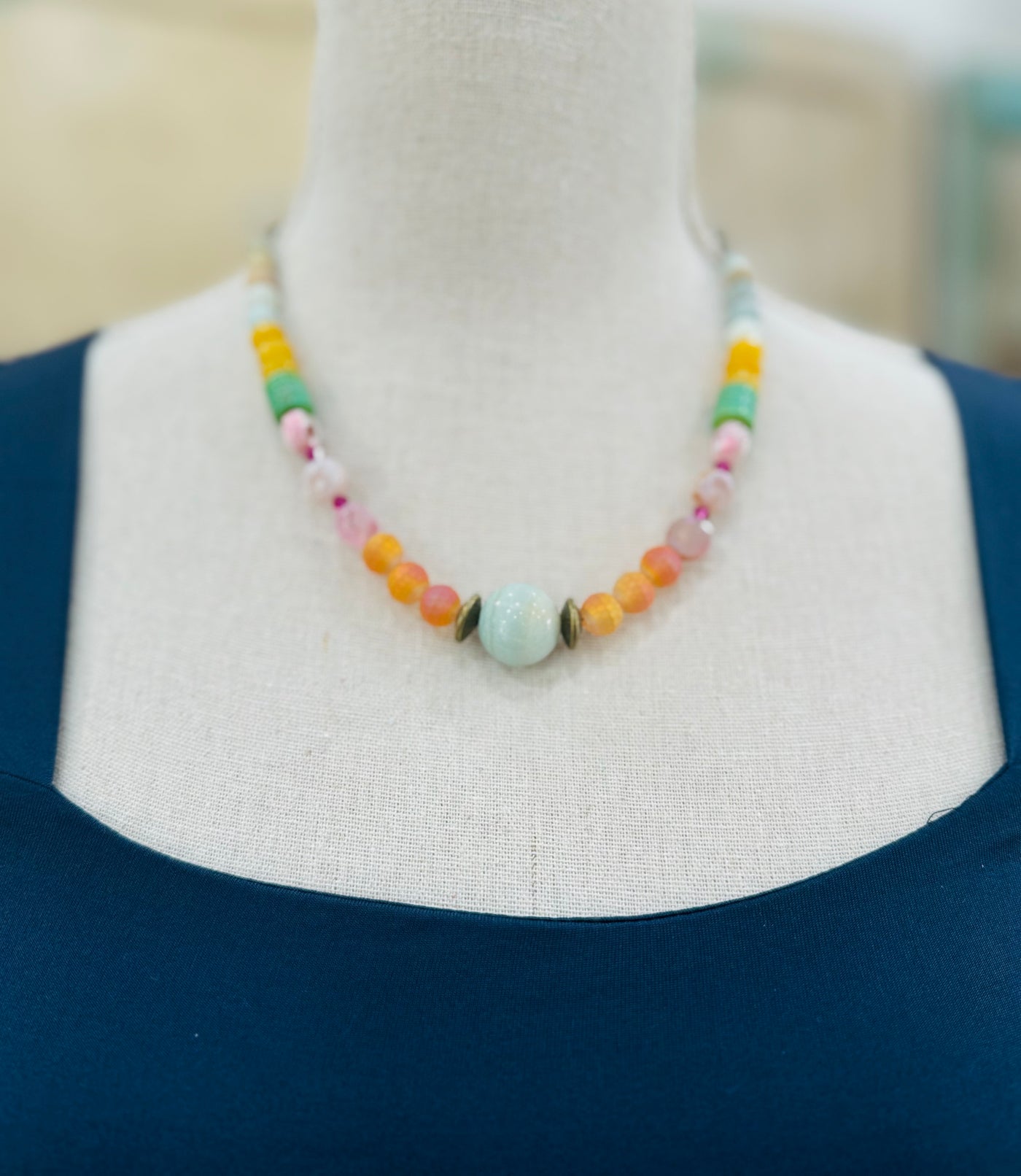 Rainbow Sorbet Amazonite Necklace