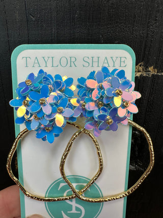 Taylor Shaye Round Flower Hoops