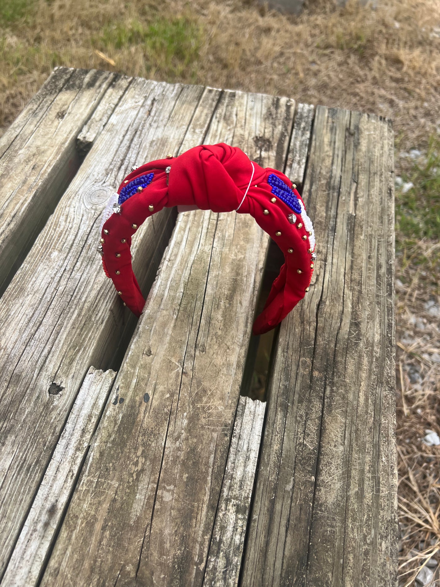 USA Seed Beaded Headband (3 Colors)