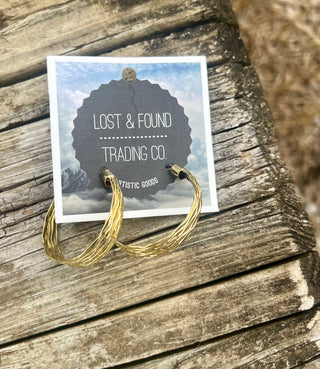 GOLD OR SILVER OPEN HOOP EARRINGS