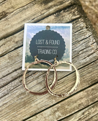 DROP CIRCLE GOLD OR SILVER EARRINGS