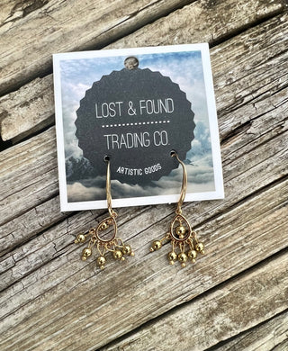 PETITE GOLD DREAM CATCHER EARRINGS