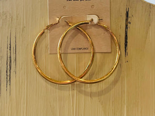 Worn Gold Hoop Earrings