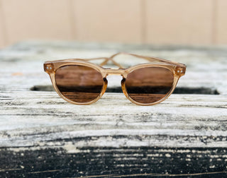 Tate in Beige Light Crystal Brown Polarized Sunglasses