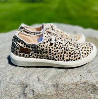 "Beachside" Slip On Canvas Sneaker in Pixie Cheetah by Blowfish Malibu Final Sale