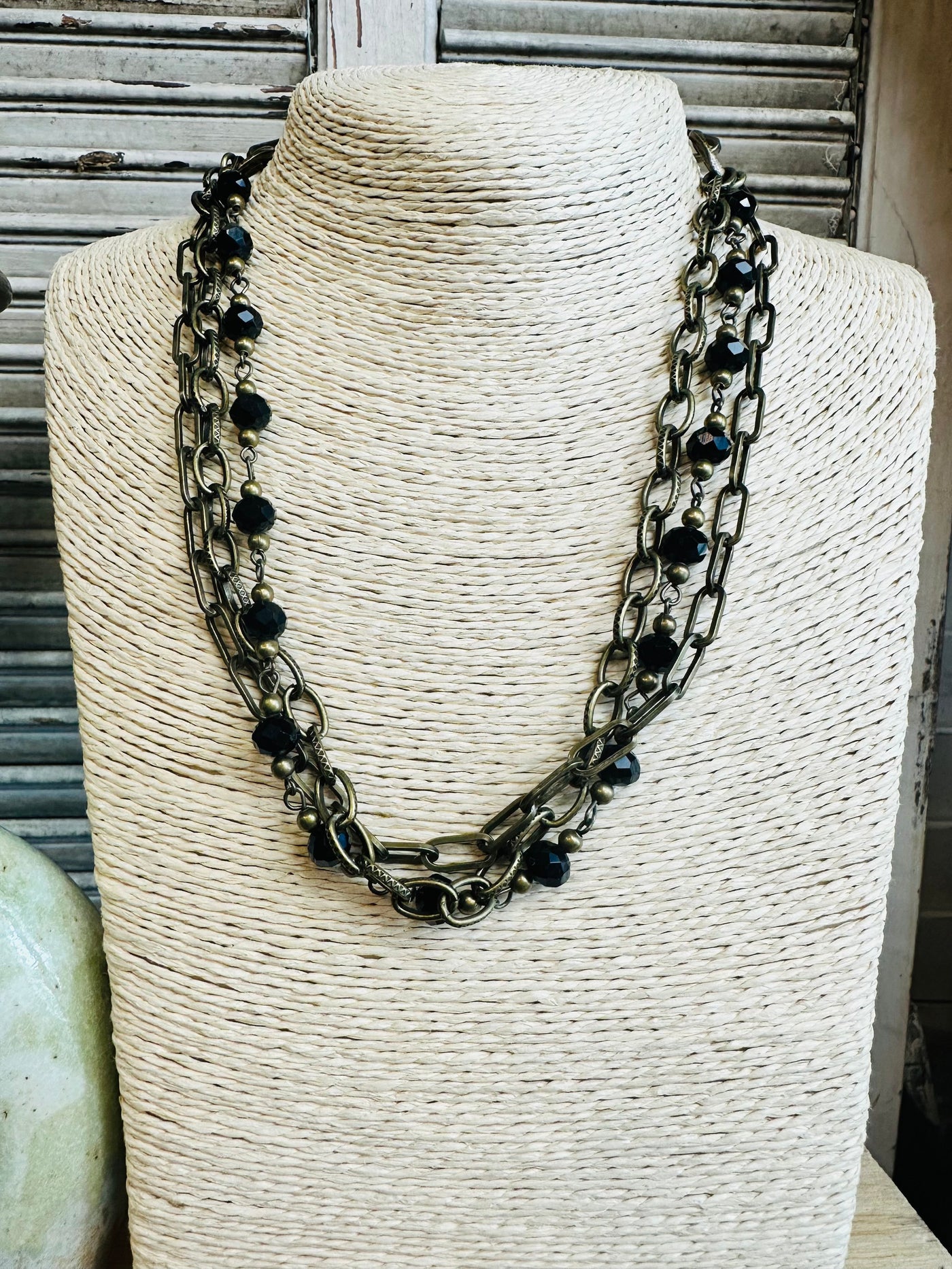 Scooples "Chained Onyx" Necklace