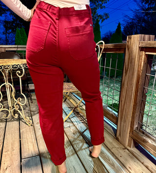 Judy Blue Scarlet High Waist Pull On Double Cuff Jogger Final Sale
