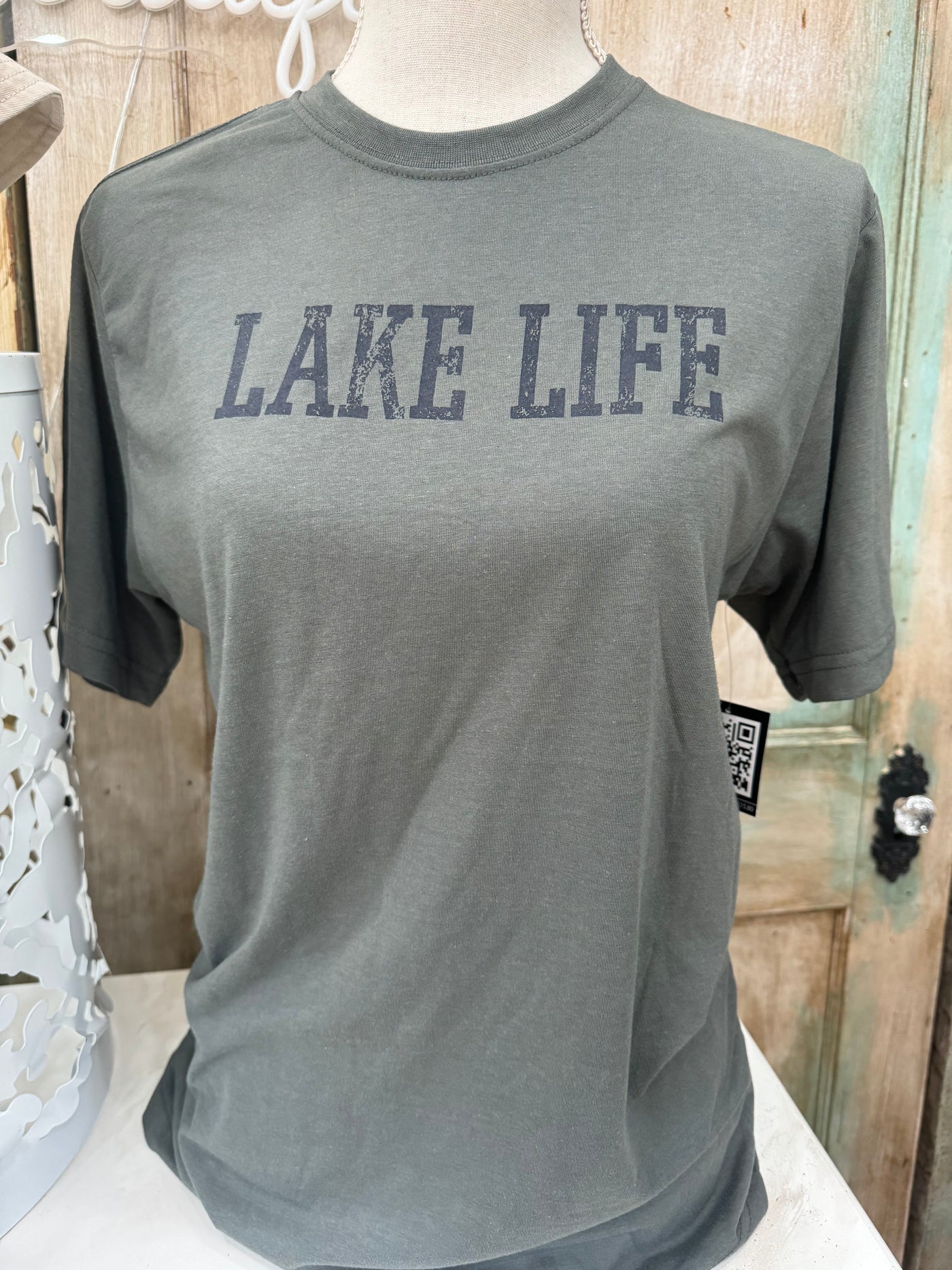 "Lake Life" Tee in Rain Cloud