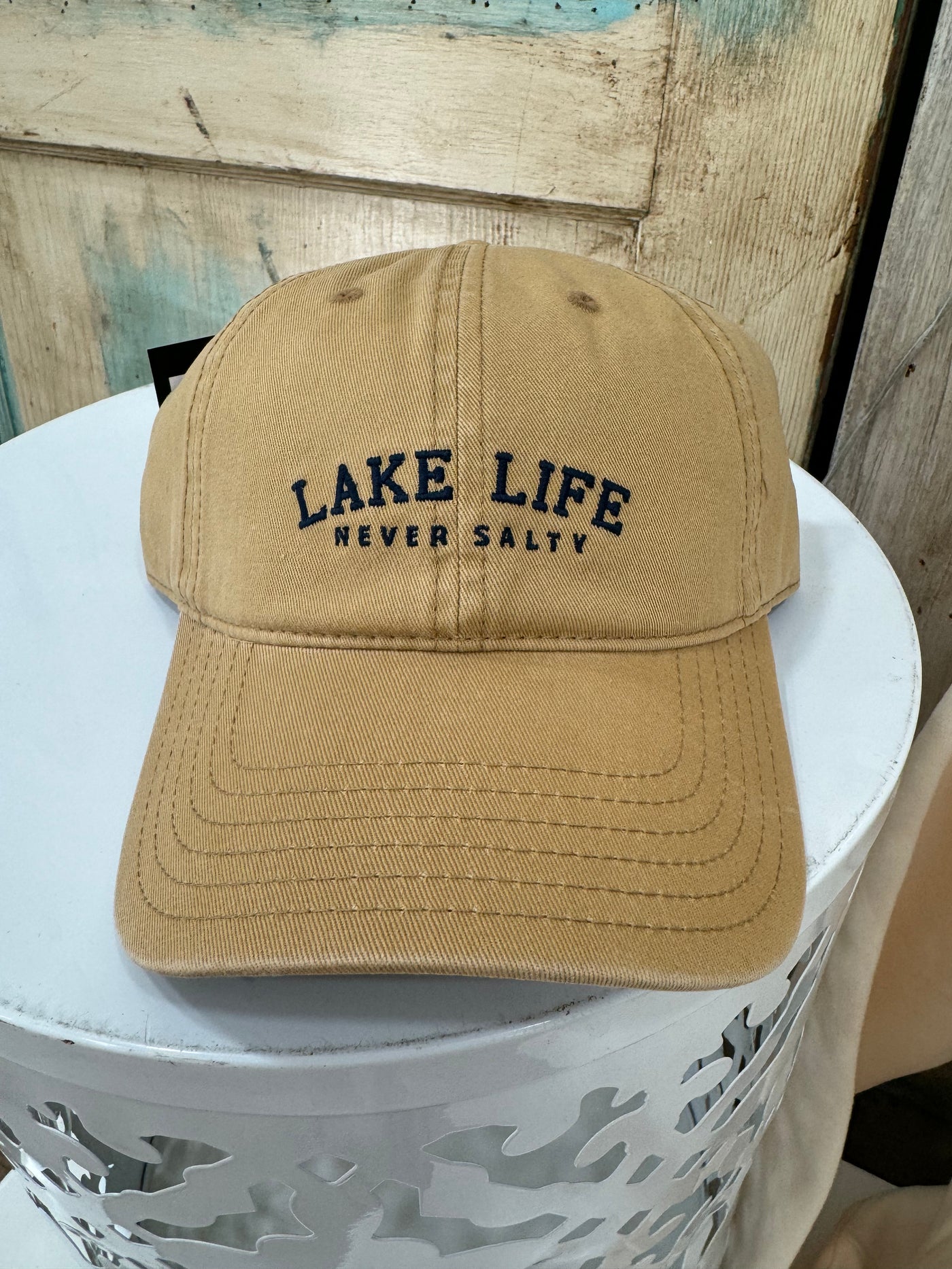 "LAKE LIFE NEVER SALTY" Ball Cap