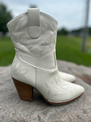 Corkys "Plus One" Cowboy Boots in White