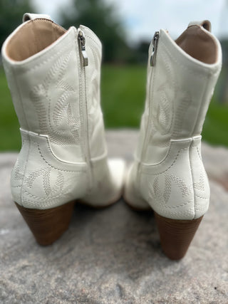 Corkys "Plus One" Cowboy Boots in White